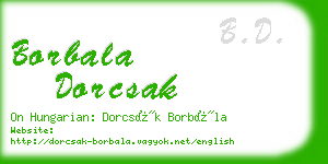 borbala dorcsak business card